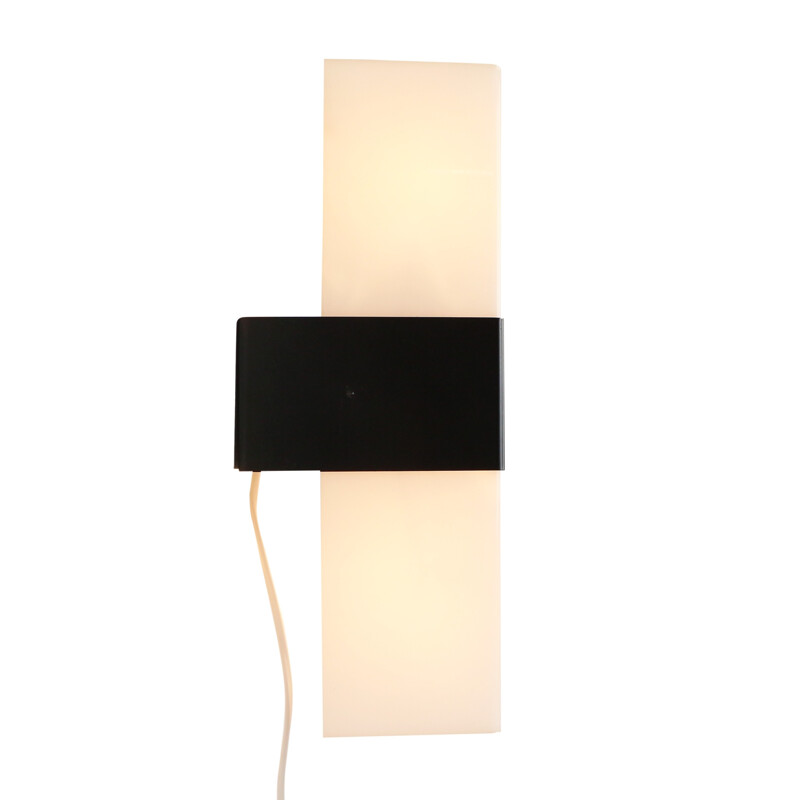 Black and white wall light by Asea Skandia - 1970s