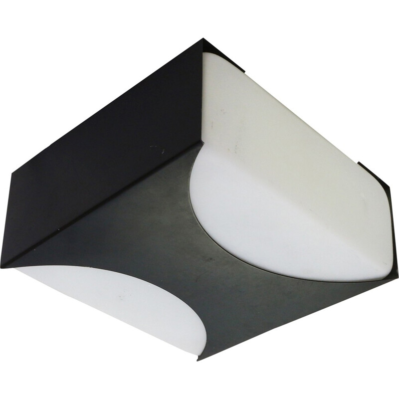 Minimalistic Monochrome ’Ludiek’ ceiling light by Raak Amsterdam, 1960s