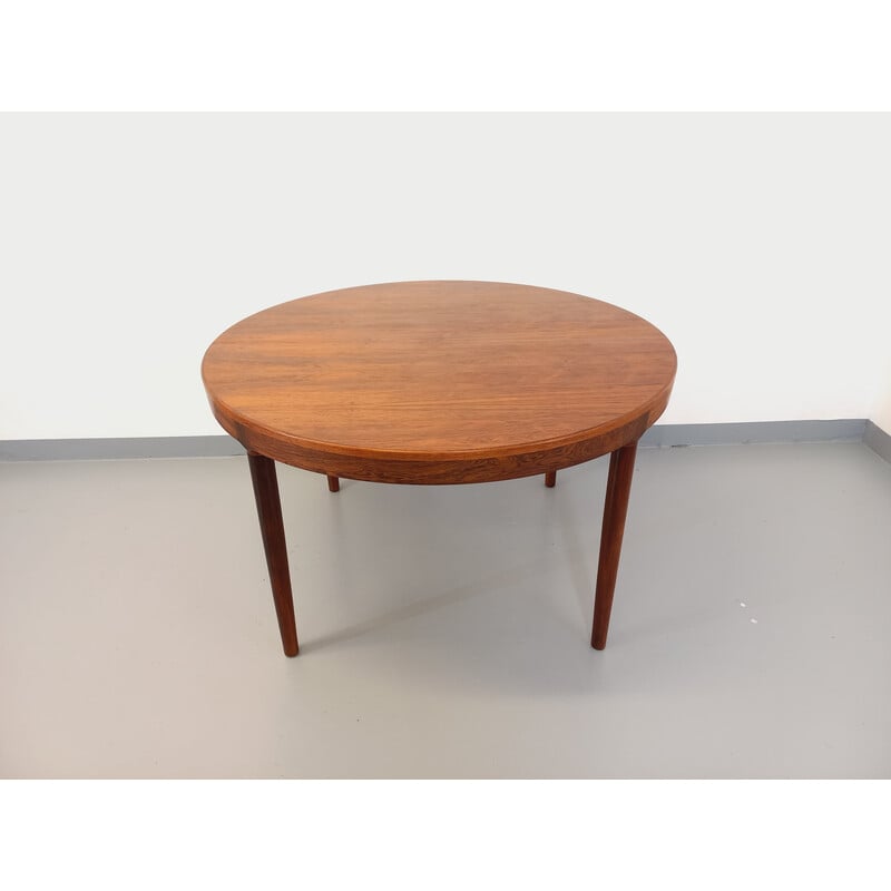 Vintage round table in rosewood by Harry Ostergaard for Randers Møbelfabrik, 1960