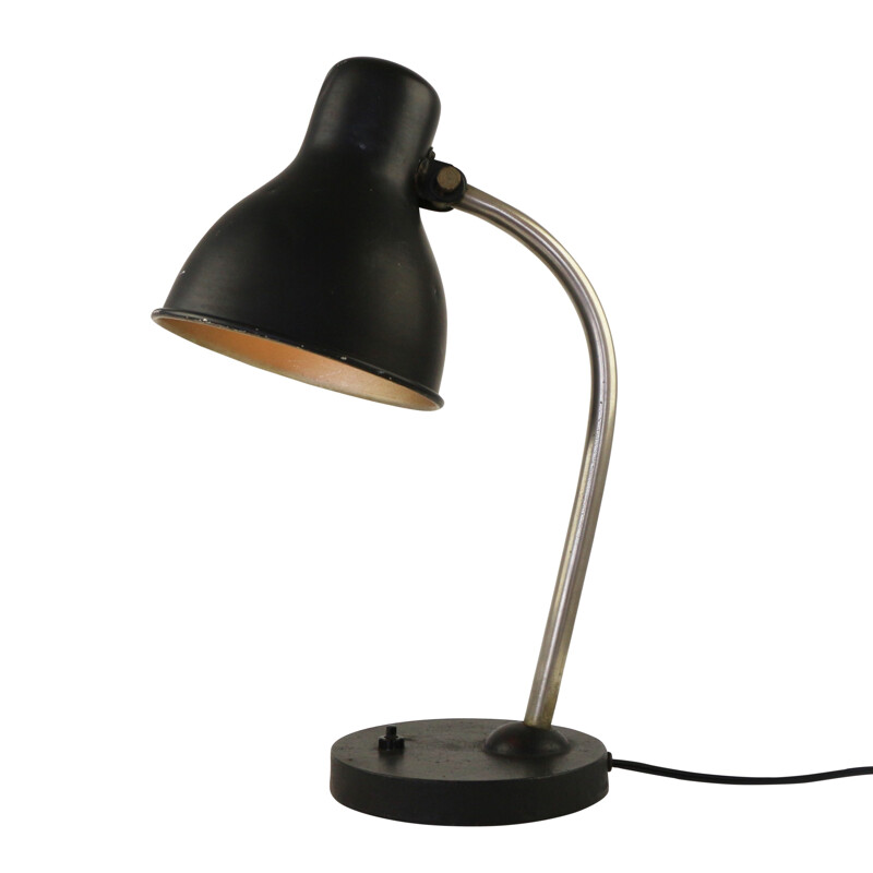 Black industrial desk light - 1950s