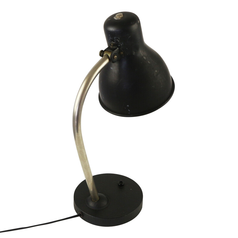 Black industrial desk light - 1950s