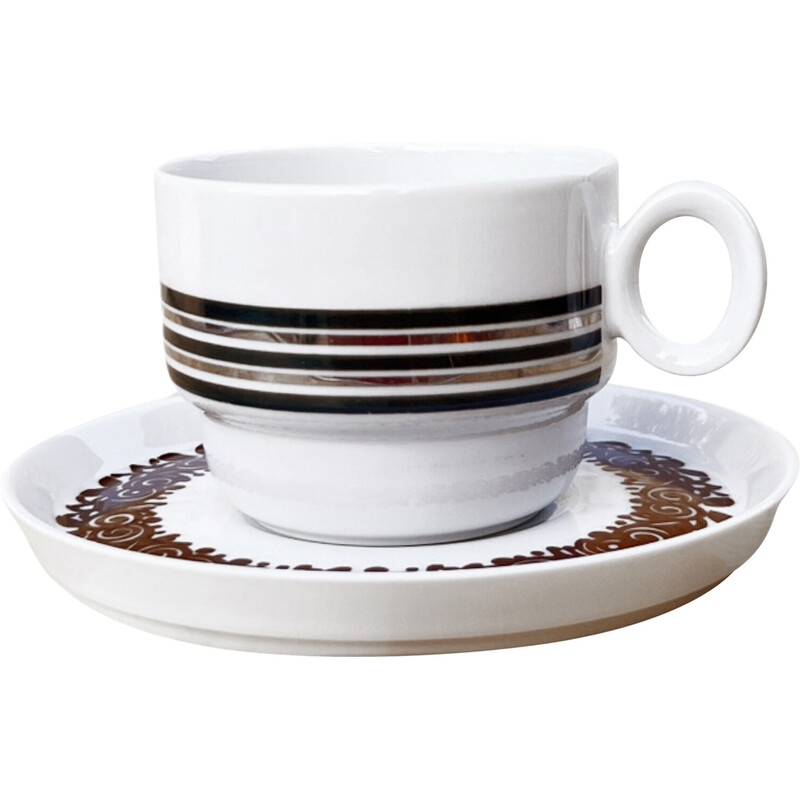 Vintage cup and saucer by Thomas-Rosenthal for Hertha Bengtson, Germany 1970