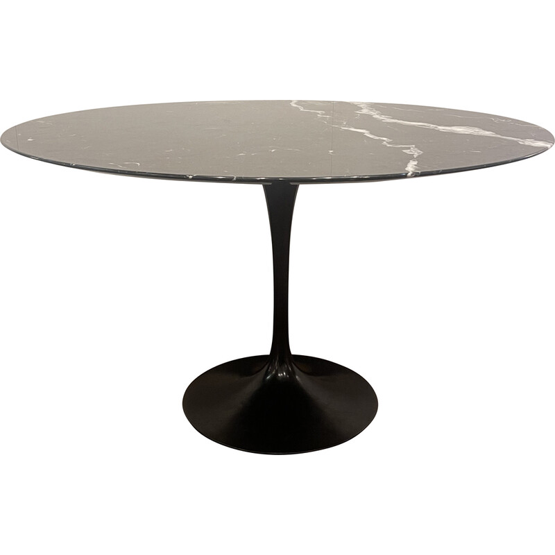 Vintage black marquina marble side table by Eero Saarinen for Knoll