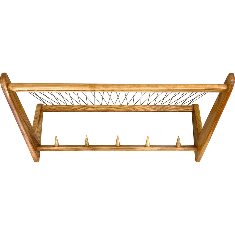 Vintage wooden coat rack for Uluv, Czechoslovakia, 1960