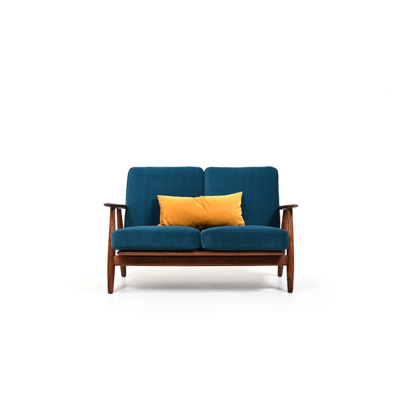 Vintage GE-240 sofa in solid oak by Hans Wegner for Getama, Denmark 1950