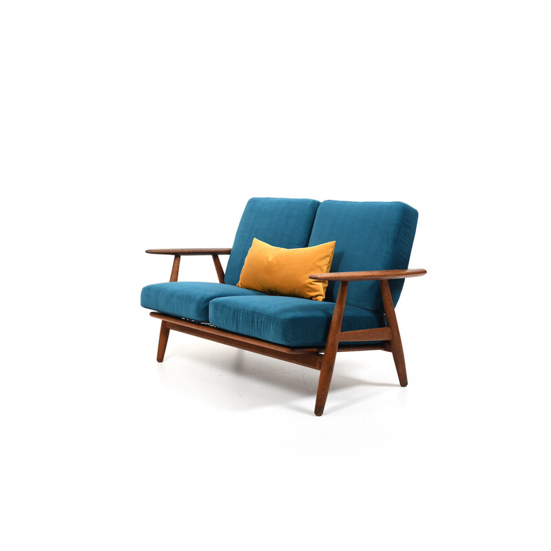 Vintage GE-240 sofa in solid oak by Hans Wegner for Getama, Denmark 1950