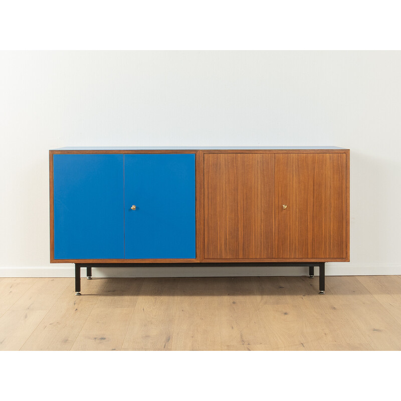 Vintage walnut veneer sideboard with two doors by Oldenburger Möbelwerkstätten, Germany 1950