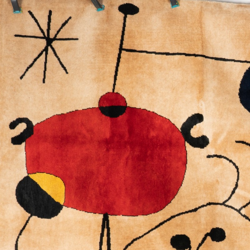 Vintage wool rug by Joan Miro