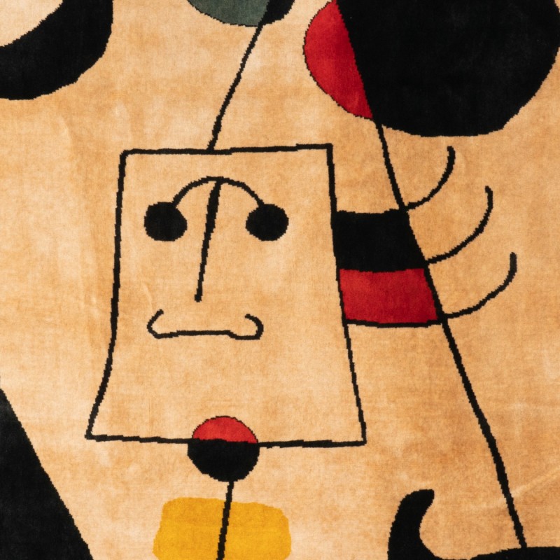 Vintage wool rug by Joan Miro