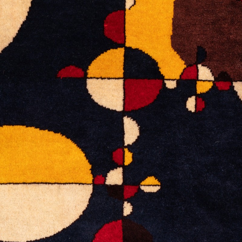 Vintage wool rug Samurai Tree Variants by Gabriel Orozco