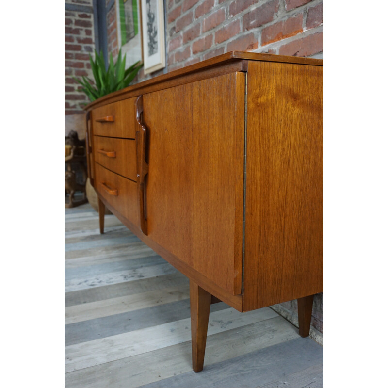 Teck shapely sideboard with central drawers - 1960s