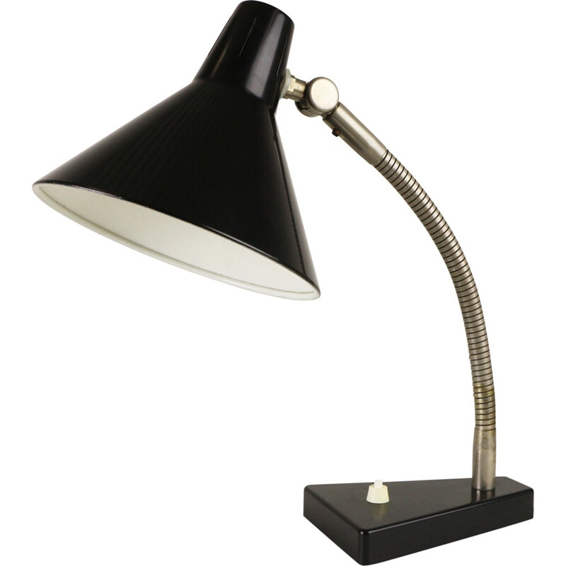 Black desk lamp produced by Hala Zeist - 1960s