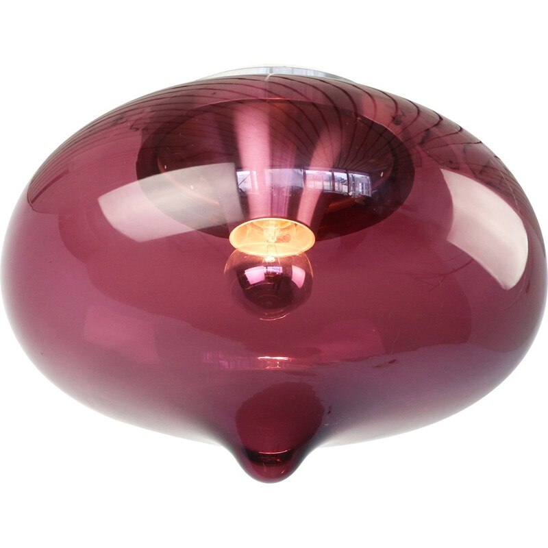 Violet Drop ceiling light by Dijkstra Lampen - 1960s