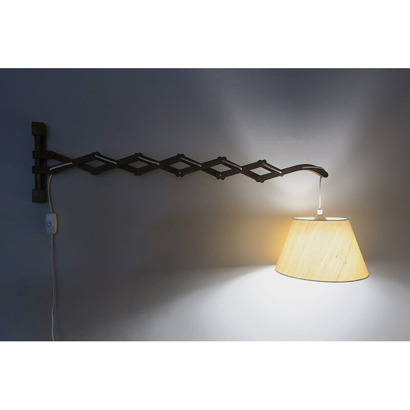 Vintage teak wall lamp by Erik Hansen for Le Klint, 1960