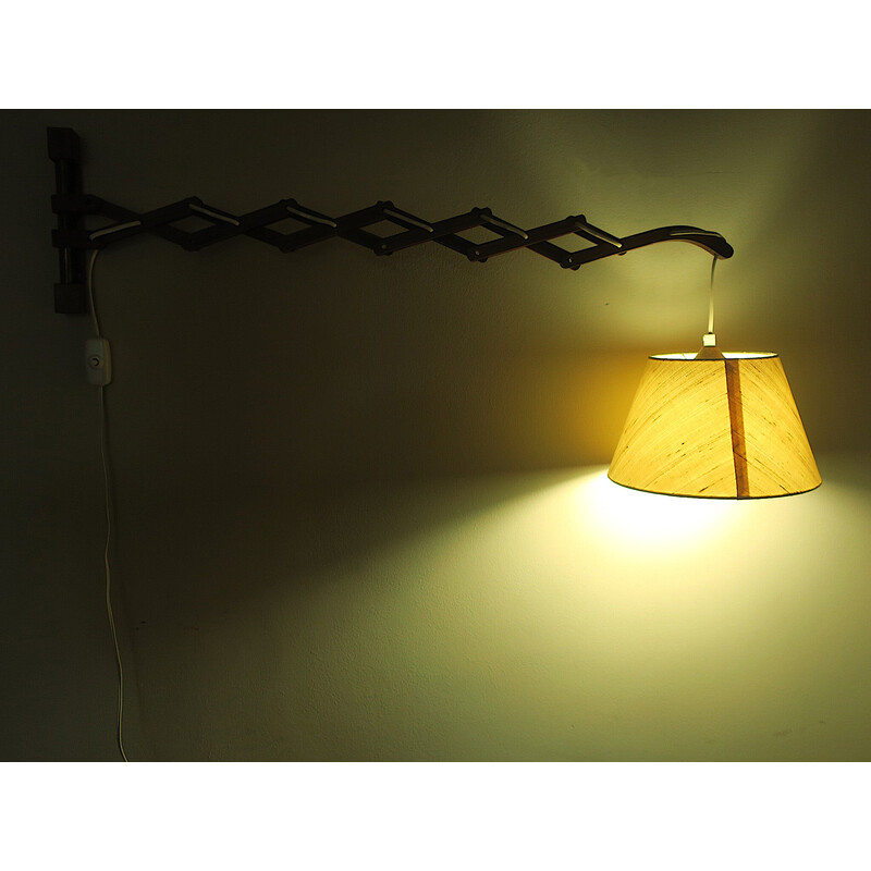 Vintage teak wall lamp by Erik Hansen for Le Klint, 1960