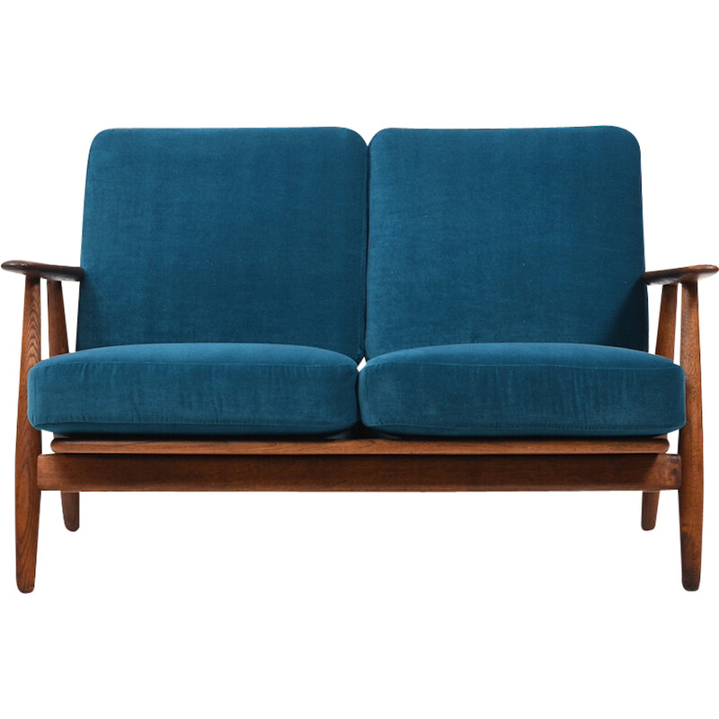 Vintage GE-240 sofa in solid oak by Hans Wegner for Getama, Denmark 1950