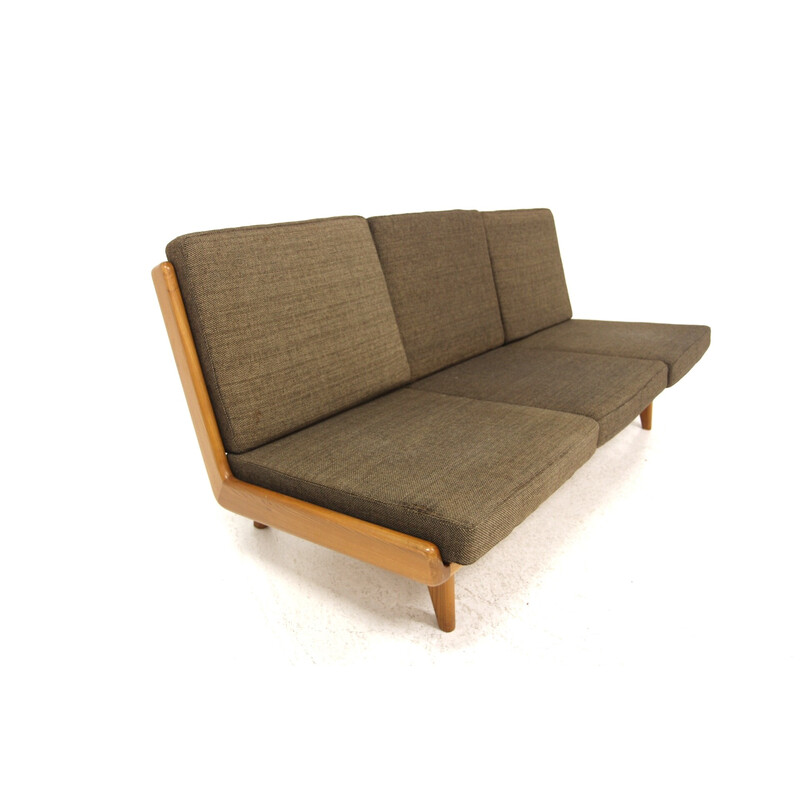 Vintage elm sofa by Carl Gustaf Hiort for Af Ornäs, Finland 1960s