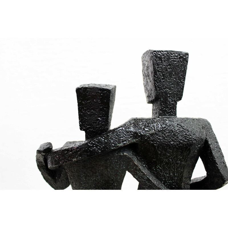 Sculpture de couple vintage en résine, 2000