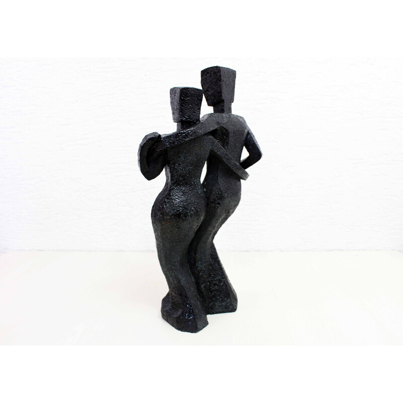 Vintage couple sculpture in resin, 2000