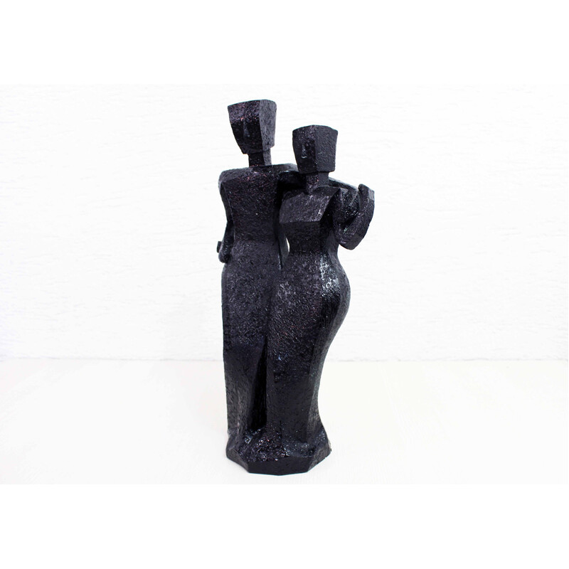 Vintage couple sculpture in resin, 2000