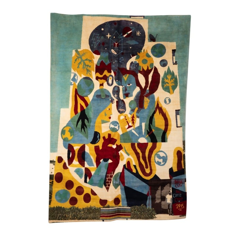 Vintage wool rug by Pedro Campiche