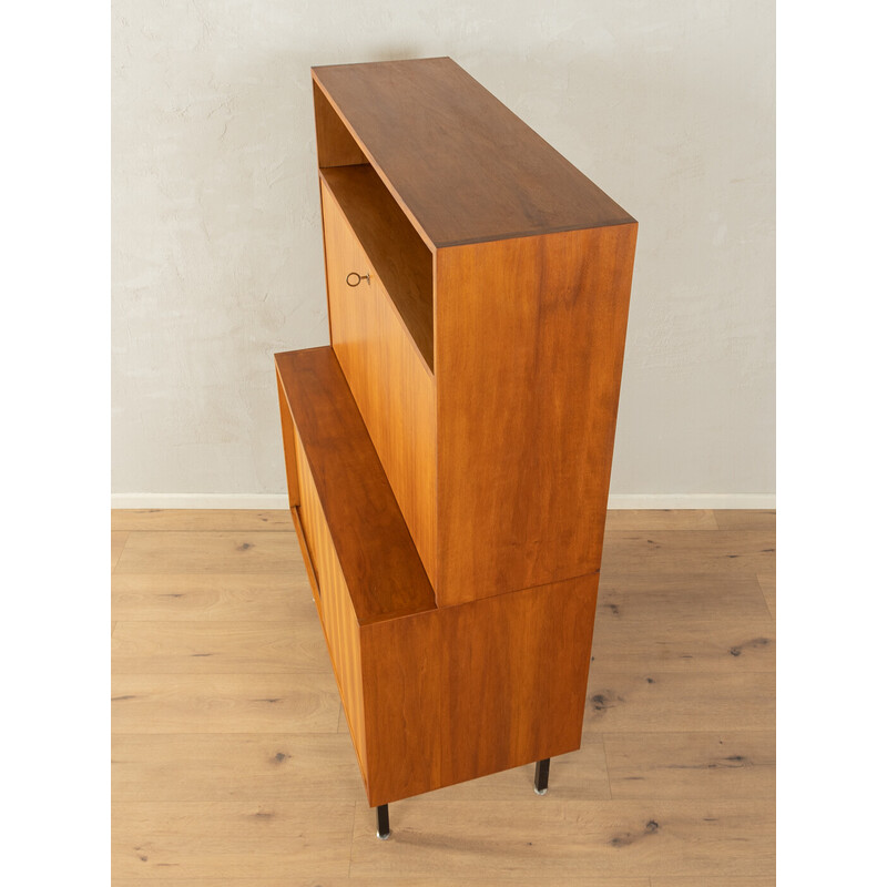 Vintage walnut veneer desk, Germany 1950