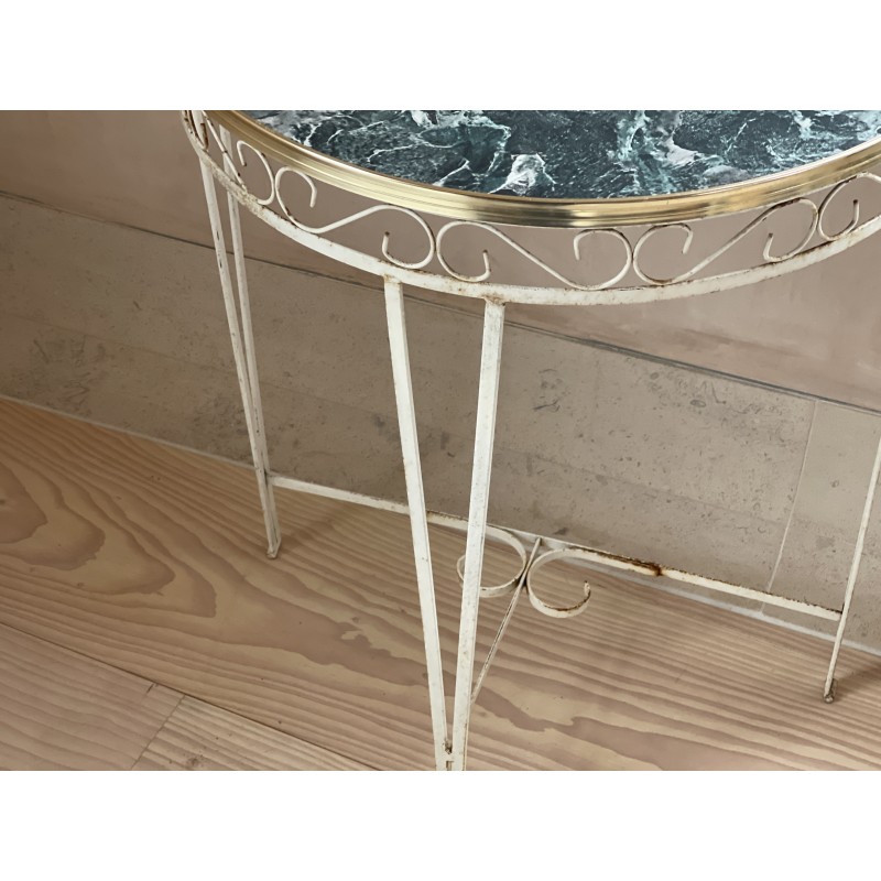 Table console vintage en faux marbre
