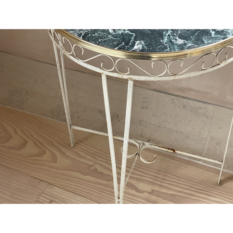 Vintage console table in faux marble