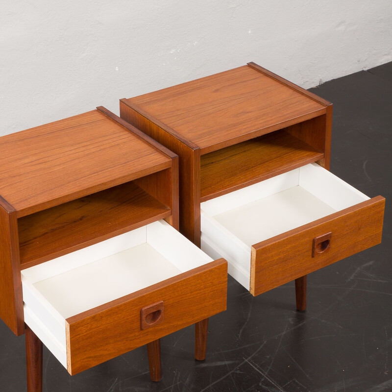 Pair of vintage teak nightstands, Denmark 1970