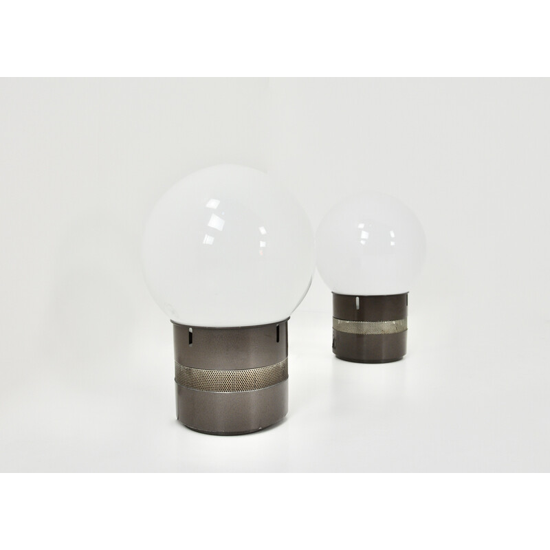 Pair of vintage metal table lamps by Gae Aulenti for Artemide, 1969