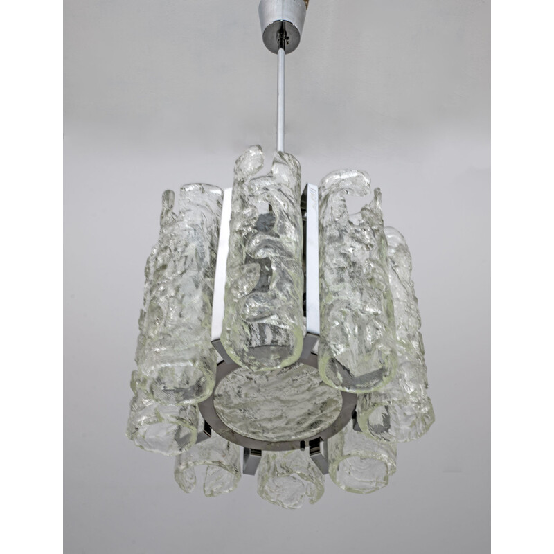 Vintage murano glass chandelier by Carlo Nason for Mazzega, Italy 1970