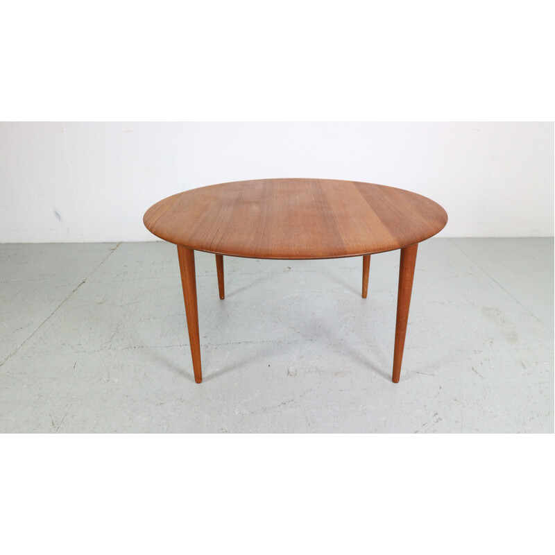 Vintage teak coffee table by Peter Hvidt and Orla Mølgaard Nielsen for France and Søn, Denmark 1950