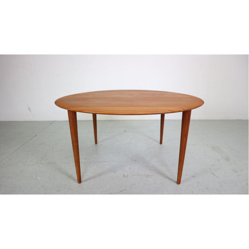 Vintage teak coffee table by Peter Hvidt and Orla Mølgaard Nielsen for France and Søn, Denmark 1950