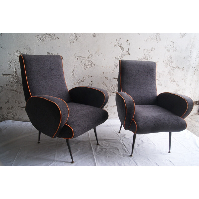 Paire de fauteuils vintage par Nino Zoncada - 1950