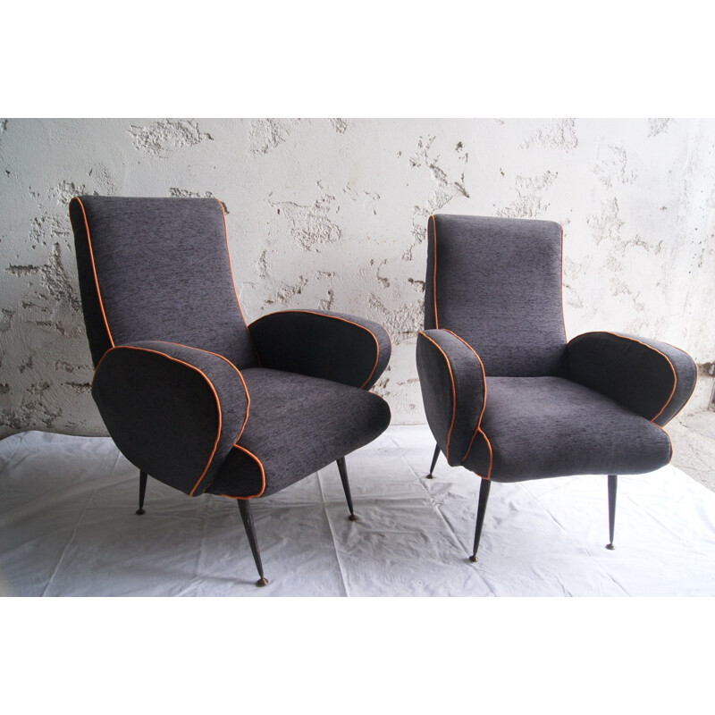 Paire de fauteuils vintage par Nino Zoncada - 1950