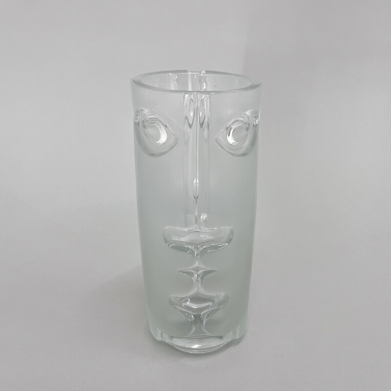 Vintage glass vase by Adolf Matura for Sklo Union Glassworks, Czechoslovakia 1970