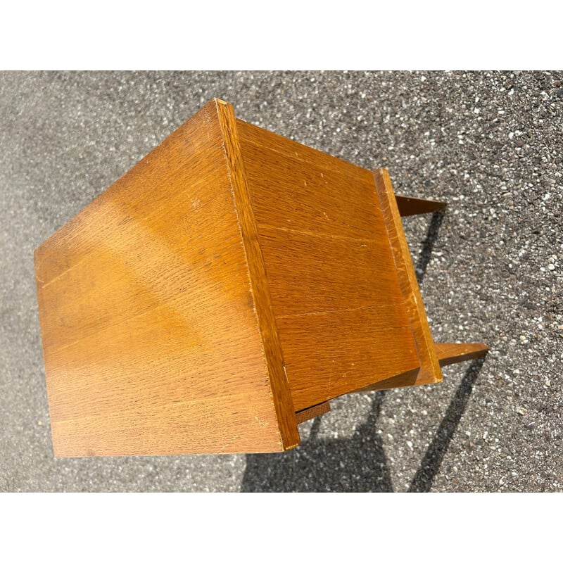 Vintage oak bedside table, 1950