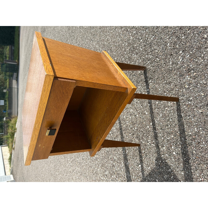 Vintage oak bedside table, 1950