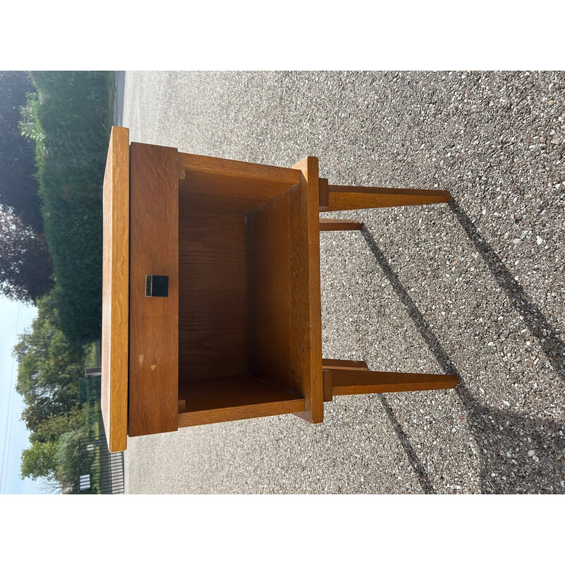 Vintage oak bedside table, 1950