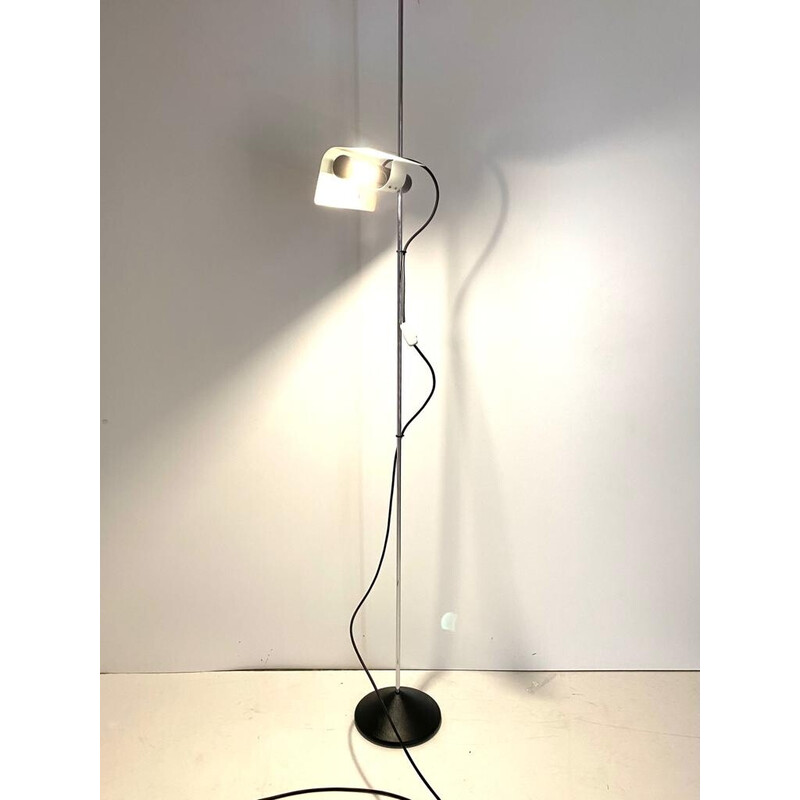 Vintage steel floor lamp by Barbieri and Marianelli for Tronconi, Italy 1970