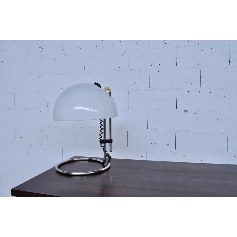 Vintage aluminium and acrylic lamp lacquered by Carlo Santi for Kartell