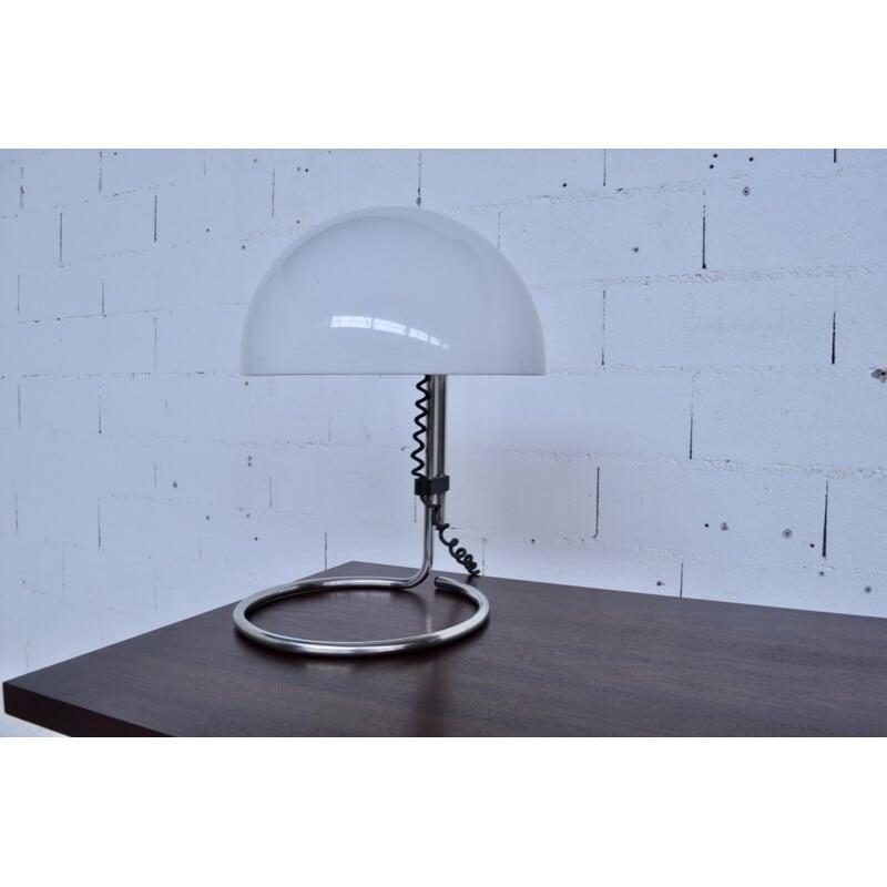 Vintage aluminium and acrylic lamp lacquered by Carlo Santi for Kartell