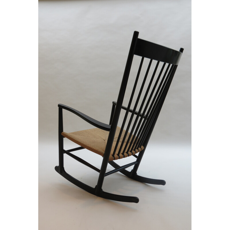 Ebonised J16 Rocking Chair by Hans J Wegner for FDB Mobler - 1960s