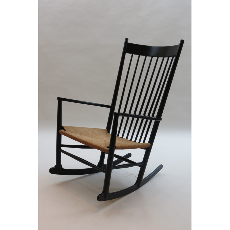 Ebonised J16 Rocking Chair by Hans J Wegner for FDB Mobler - 1960s