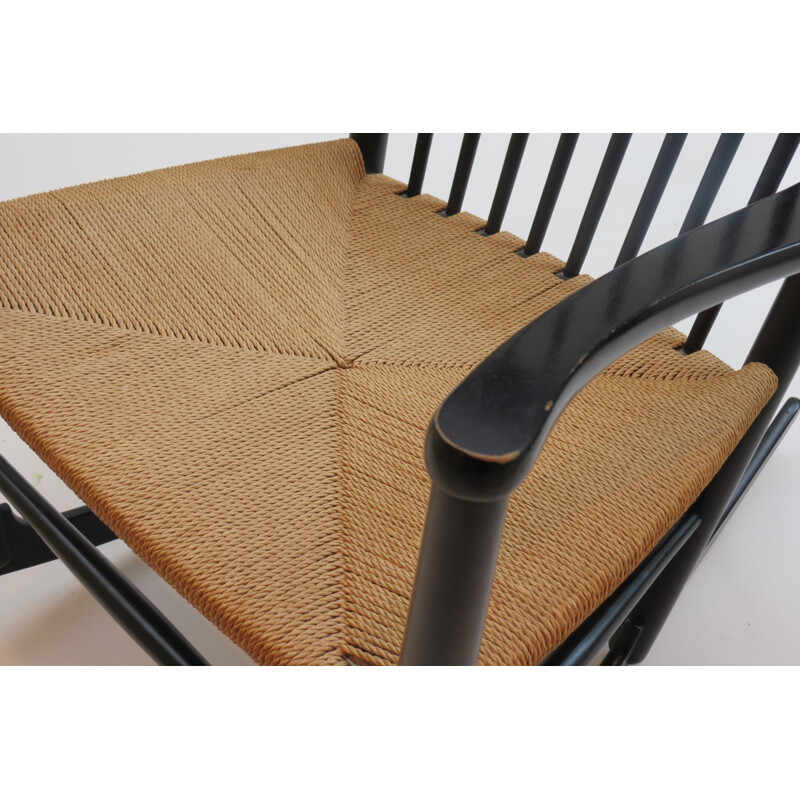 Ebonised J16 Rocking Chair by Hans J Wegner for FDB Mobler - 1960s