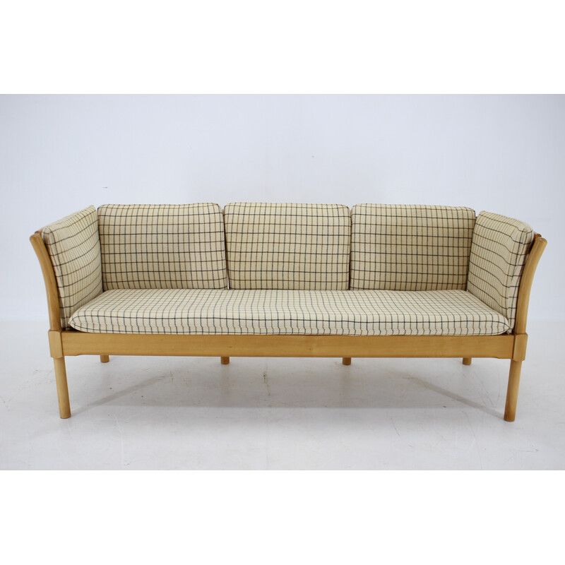 Vintage 3-Sitzer Sofa aus Buchenholz, Dänemark 1970