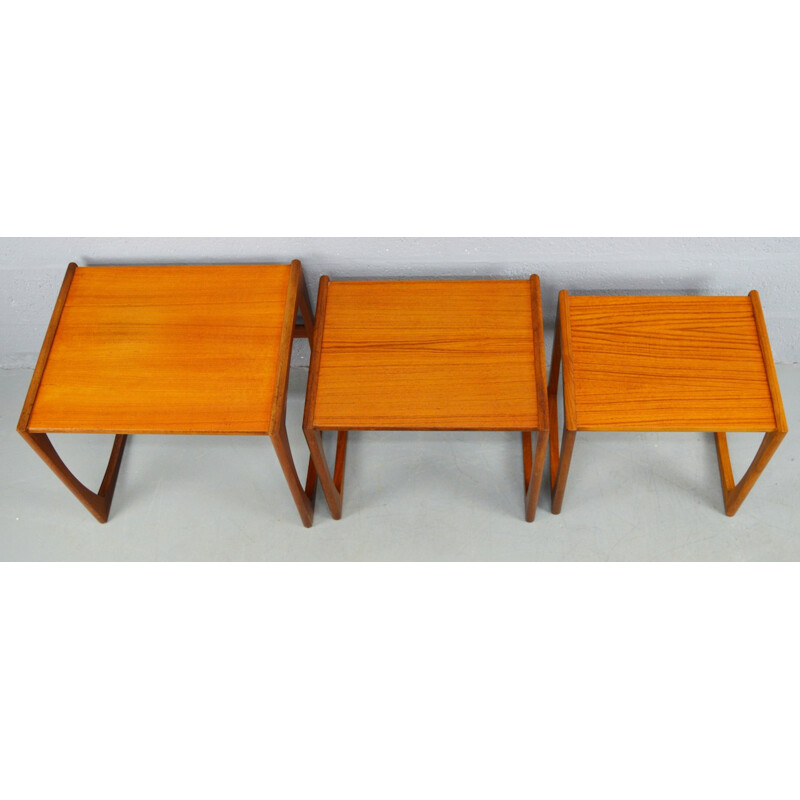Set of 3 mid-century G-Plan Quadrille nesting tables - 1960s