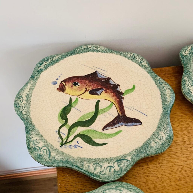 Service à décor de poissons vintage