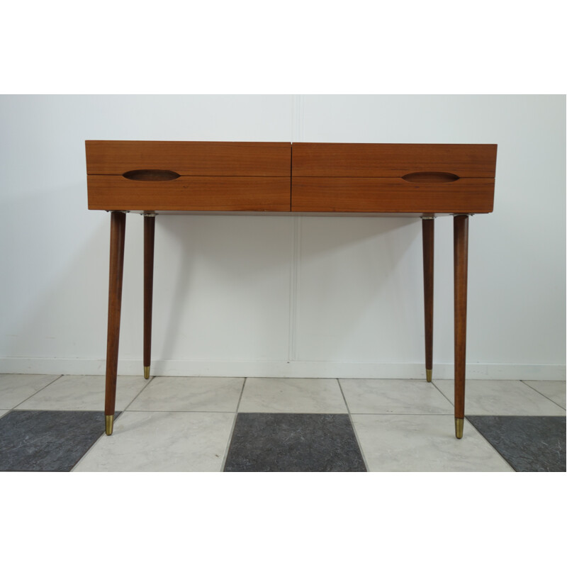 Teak danish hall sidetable with drawers - 1960s