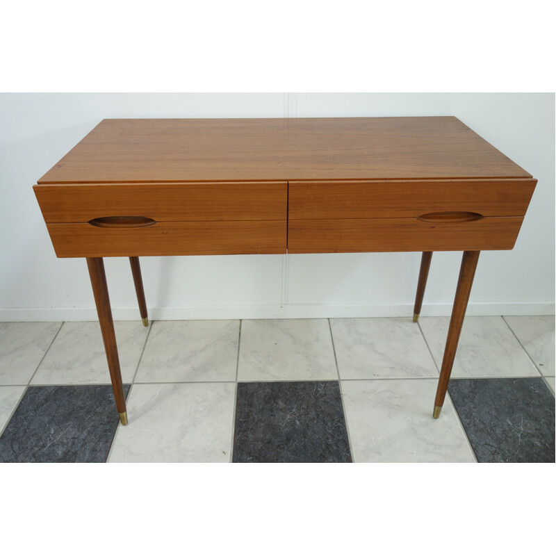 Teak danish hall sidetable with drawers - 1960s